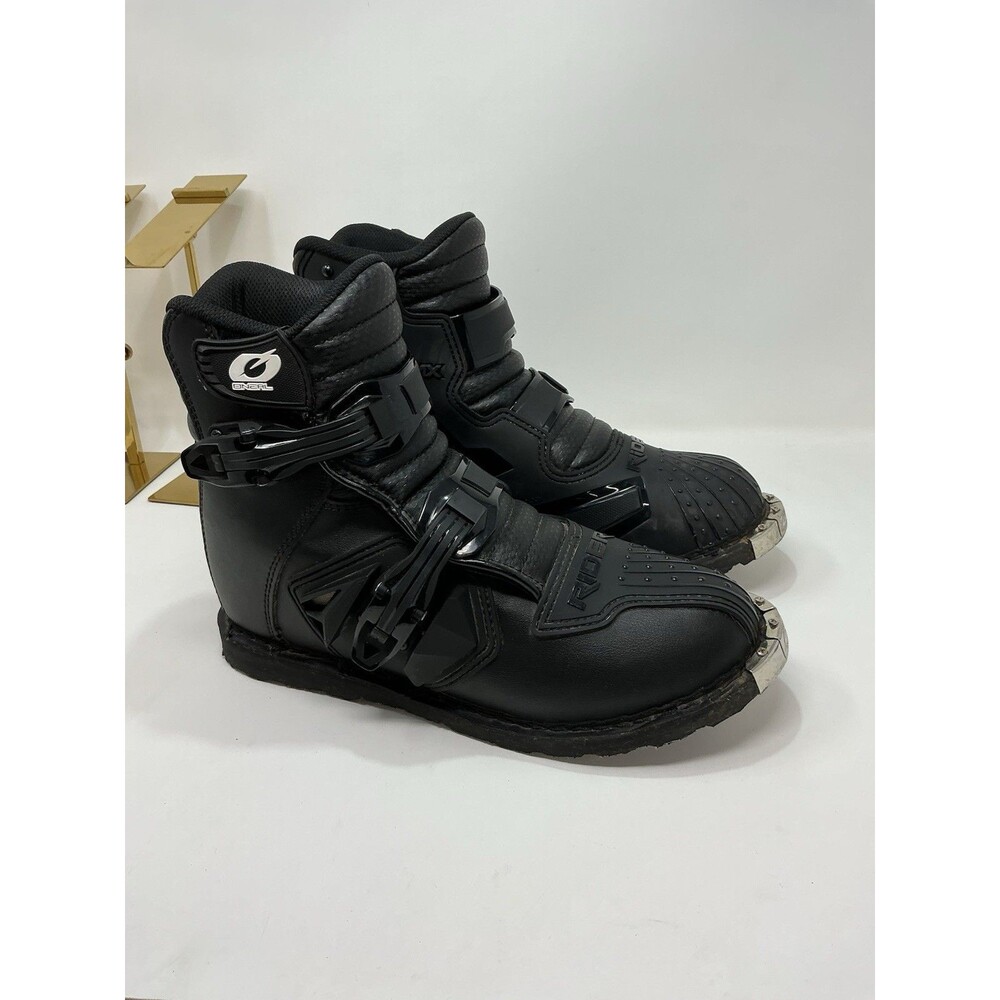 O’Neal MX Rider Shorty Mens Size 10 Black Riding Boots Dirt Bike Moto ATV Used